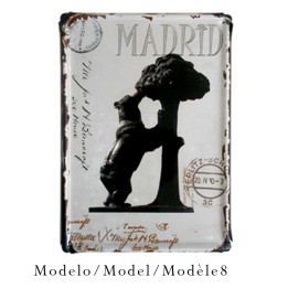 Madrid metallic plates in ZiNGS souvenir shop in Madrid and online