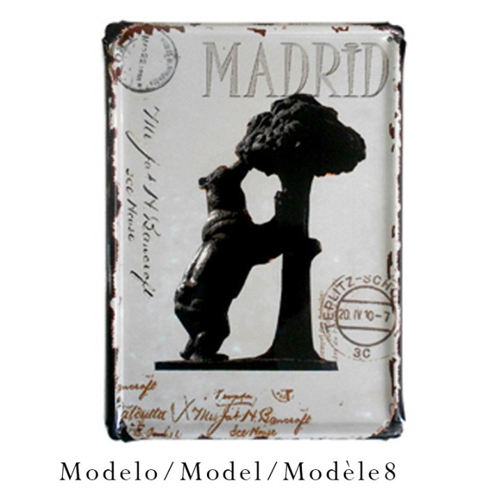 Boutique en ligne Souvenirs Espagne- Des plaques métalliques "Madrid"