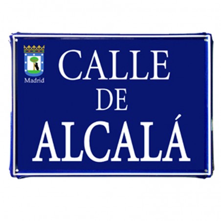 Placa Metálica – Calle Alcalá, Madrid