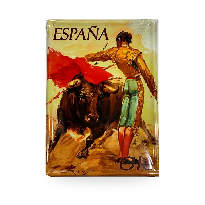 Placa de metal taurina vintage, cartaz España Olé