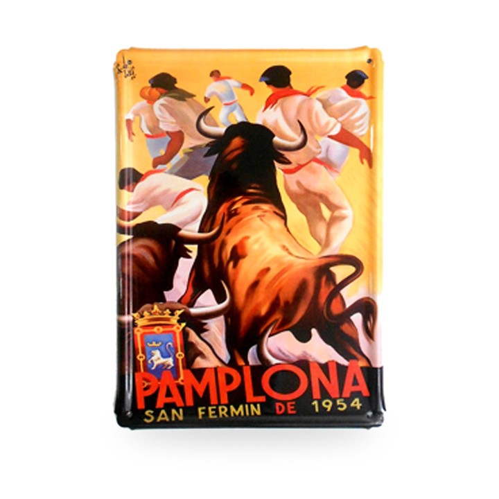 Vintage-Blechschild, San-Fermín-Plakat von 1954