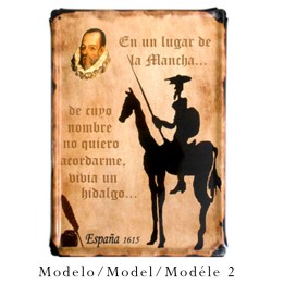 Don Quixote and Sancho Panza metalic plates ZiNGS the online shop