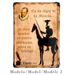 Placa Metálica – Ilustración Vintage, Don Quijote de la Mancha