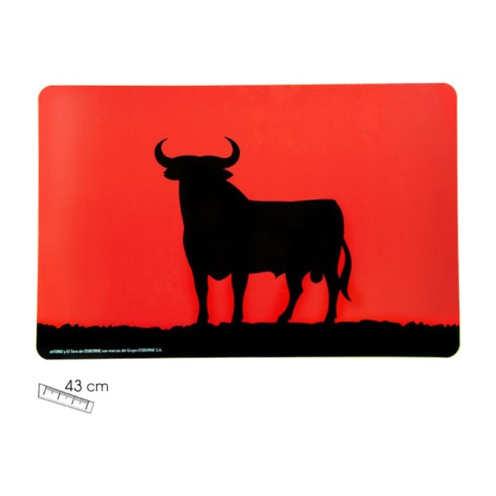 Tovaglietta americana ufficiale del toro di Osborne in PVC rosso – vista 2