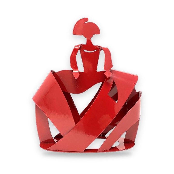 Figura de forja Menina de Velázquez en color rojo