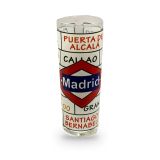 Tall Madrid tequila shot glass, Madrid Metro design