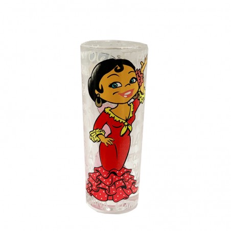 Vaso Tequilero cristal Flamenca