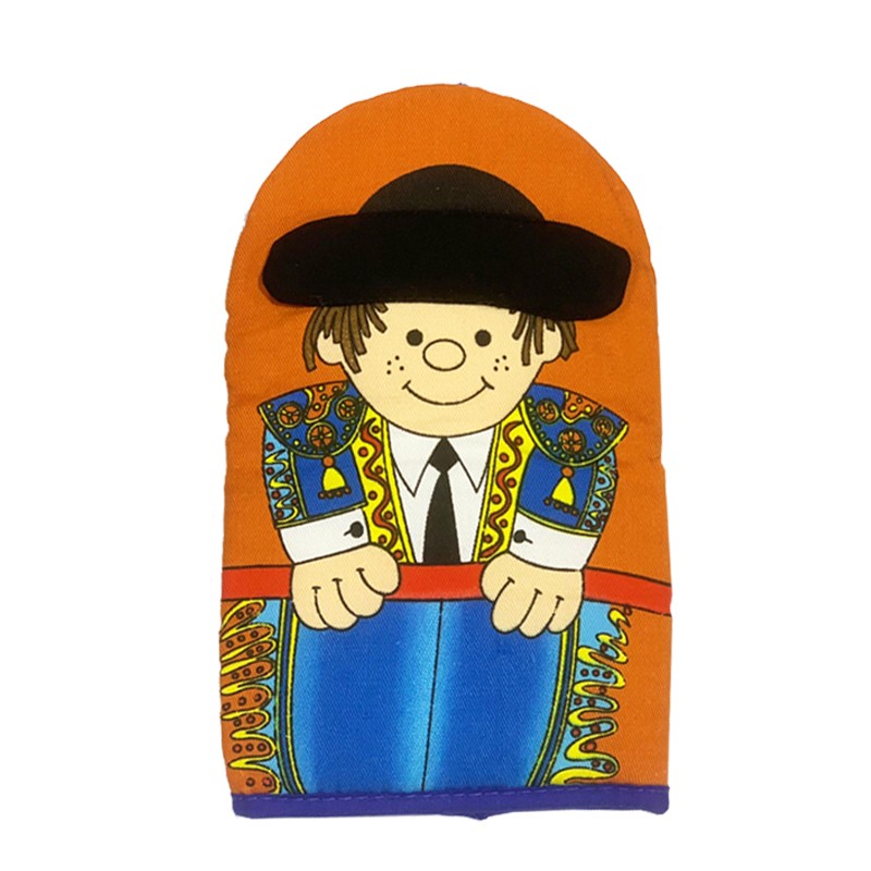 GIFTS TAURINOS, oven mitt with matador and a Spanish flamenco dancer