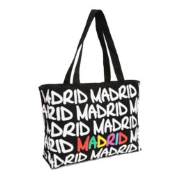 Sac en toile Robin Ruth Madrid multicolore avec lettrage urbain, souvenir tendance d'Espagne