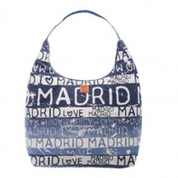 Sac gondole I Love Madrid couleur bleu