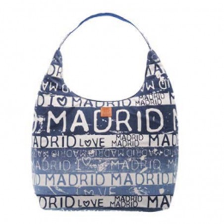 Gondola bag I Love Madrid blue color