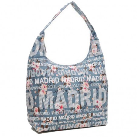 Bolso góndola flores Madrid azul