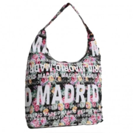 Black Madrid flower gondola bag