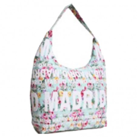 Bolso góndola flores Madrid celeste