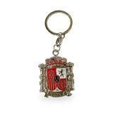 Spanish flag metal keyring, design 7