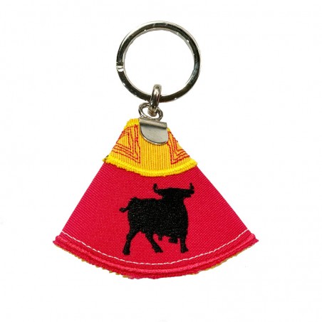 Capote and Bull Keychain