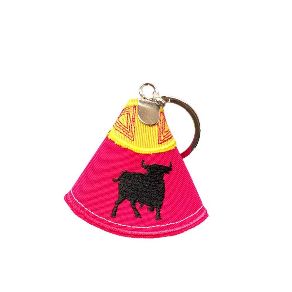 Capote and Bull Keychain