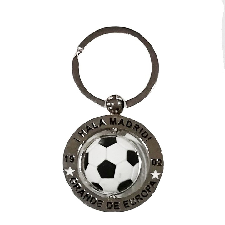 Portachiavi in metallo a tema calcio spagnolo, cinque modelli