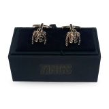 Boutons de manchette veste de torero en rhodium – vue 2