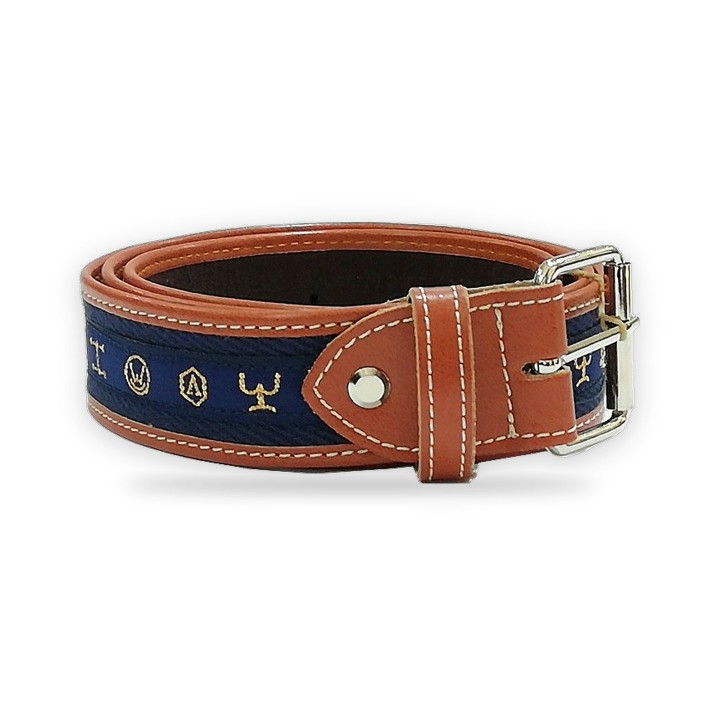 Ceinture taurine Ganaderías aux fers brodés, coloris doré