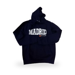 Felpa blu con cappuccio Madrid e Spagna per adulti