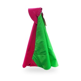 Capote de toureiro semiprofissional fúcsia e verde, personalizável