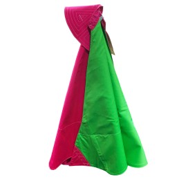 Fuchsia and Green Capote