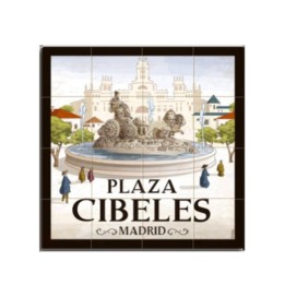 Aimant de carrelage de rue de Madrid Plaza Cibeles
