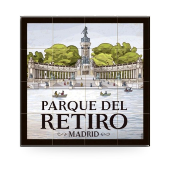 Calamita a piastrella delle vie di Madrid, modello Parque del Retiro