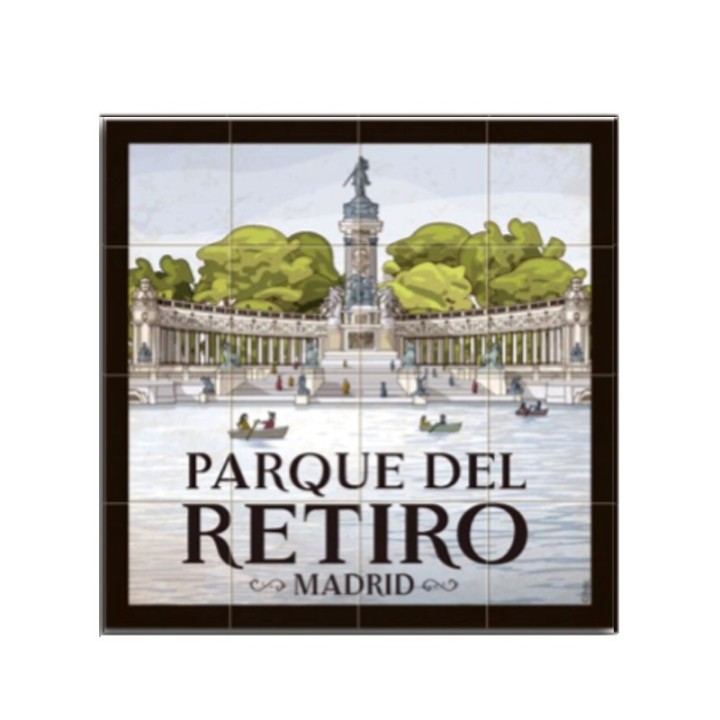 Madrid street tile magnet Retiro Park