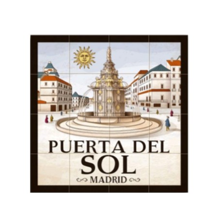 Imán azulejo de calles de Madrid Puerta del Sol