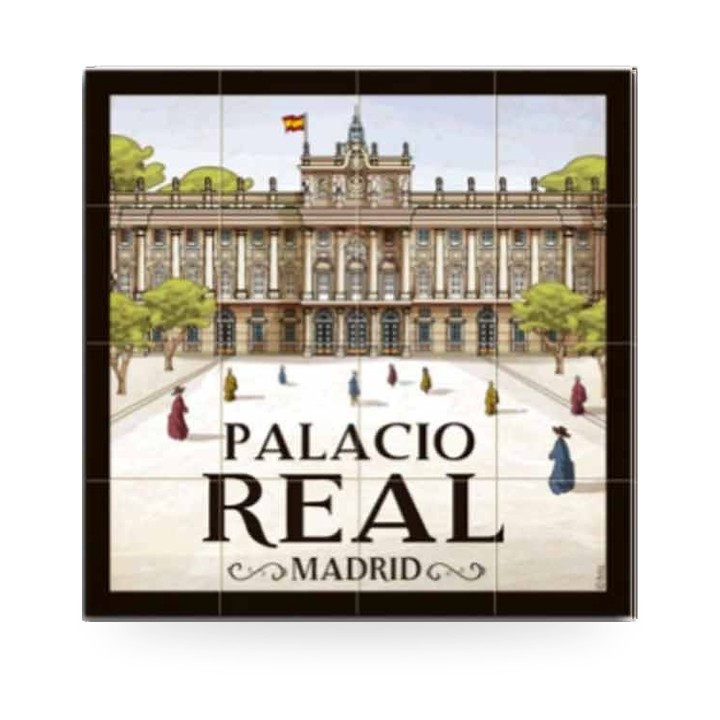 Íman azulejo das ruas de Madrid, modelo Palacio Real