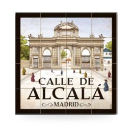 Calamita a piastrella delle vie di Madrid, modello Calle de Alcalá