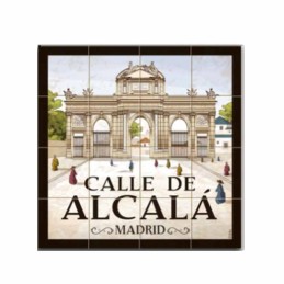 Imán azulejo de calles de Madrid Calle de Alcalá