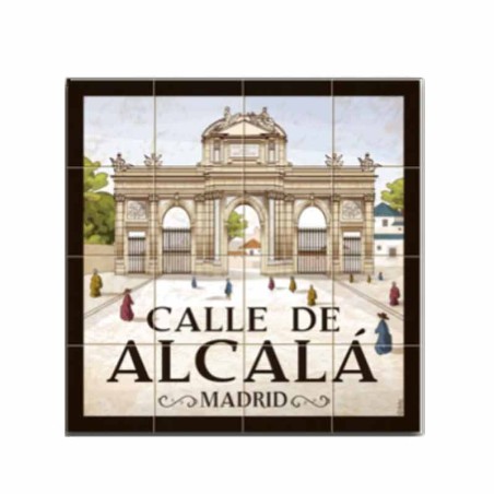 Imán azulejo de calles de Madrid Calle de Alcalá