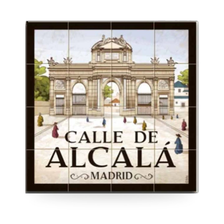 Calamita a piastrella delle vie di Madrid, modello Calle de Alcalá