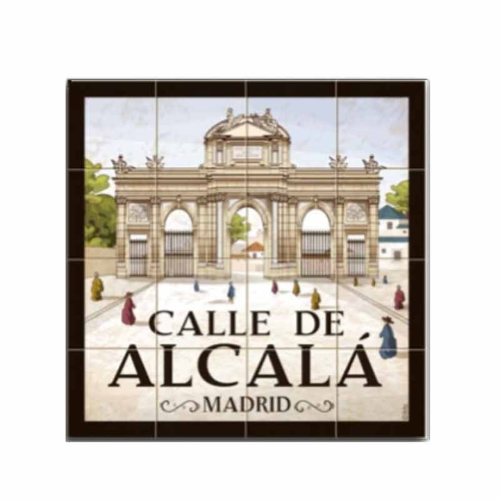 Madrid street tile magnet Calle de Alcalá
