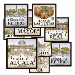 Aimant pour réfrigérateur avec carreaux de rue de Madrid