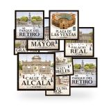 Ceramic Madrid street sign tile fridge magnet