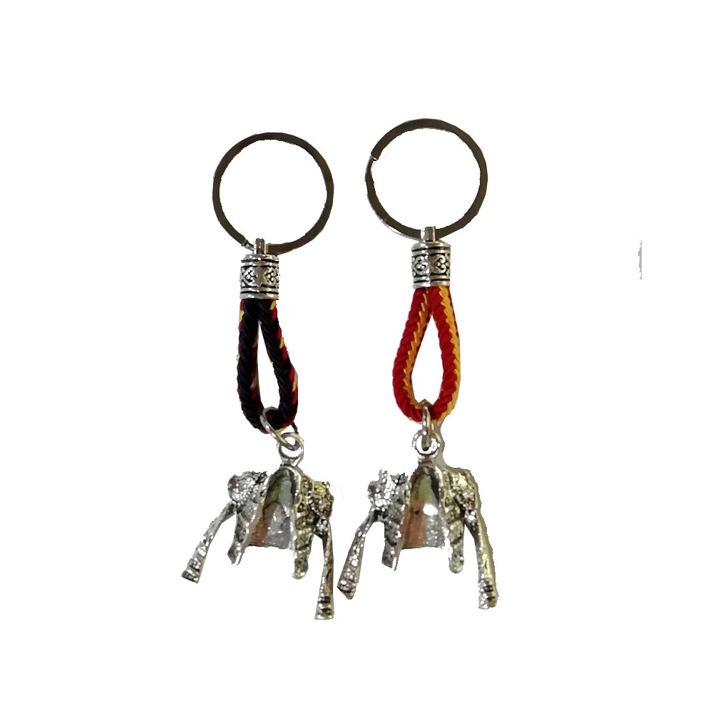 Metal and leather keychain "bullfighter's jacket"