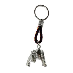 Metal and leather keychain "bullfighter's jacket"