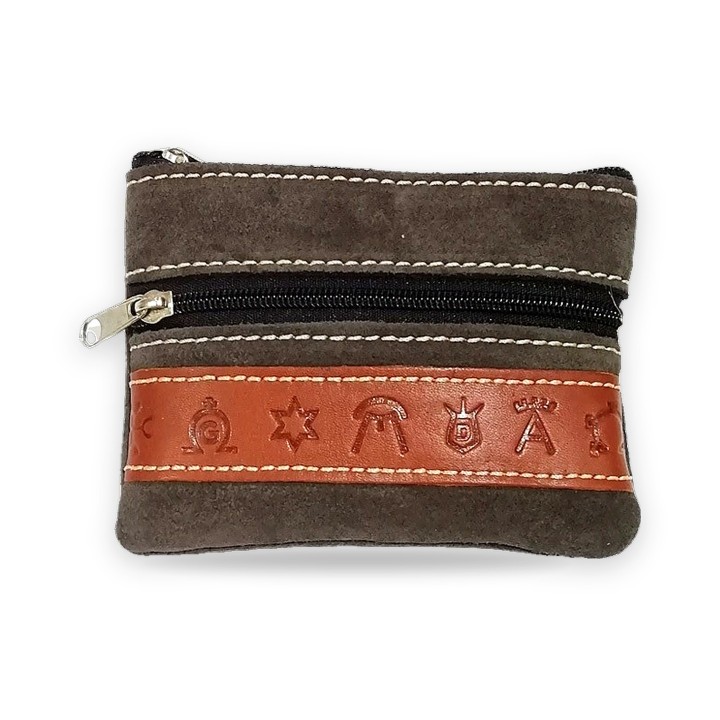 Suede coin purse with ranch brands – view 4