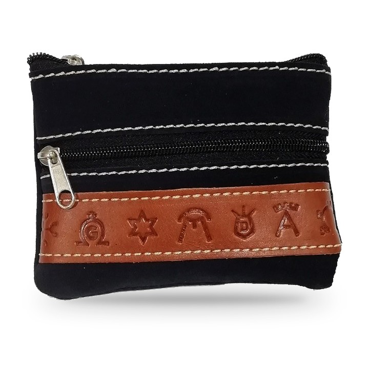 Suede coin purse with ranch brands – view 7