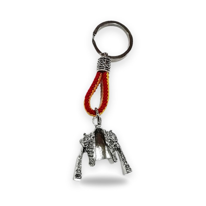 Porte-clés veste de torero en métal avec cordon – vue 3