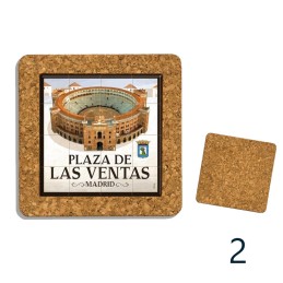 Cork trivet with ceramic tile