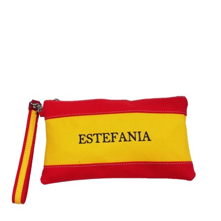 Cartera de mano, bolso o Clutch, "Bandera de España"-personalizada