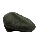 Winter country flat cap CR1 in plain dark green