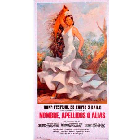 Cartel de flamenco personalizable