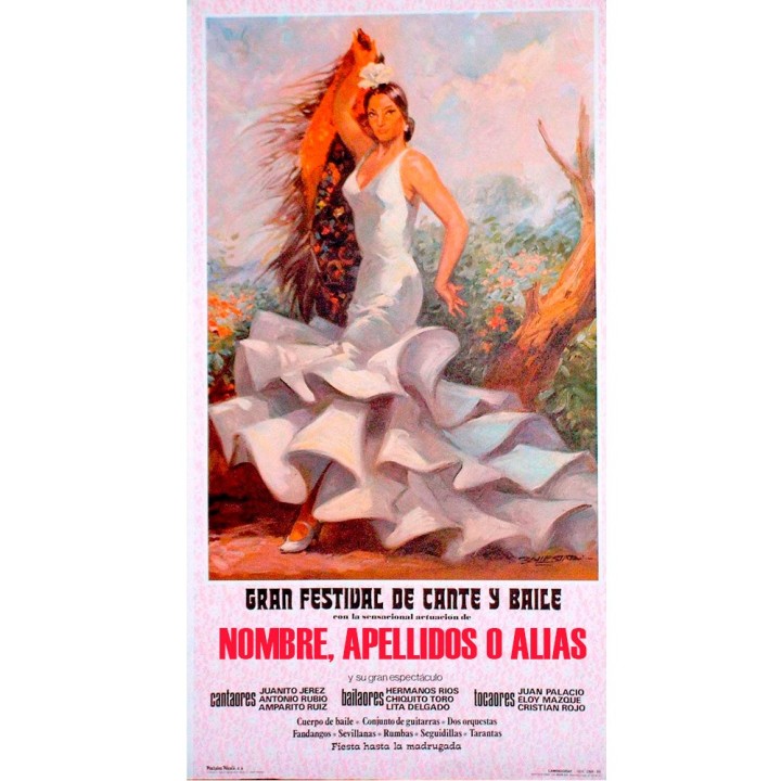 Cartel de flamenco personalizable