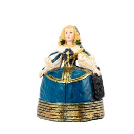 Velázquez Las Meninas Infanta Margarita figurine, Spanish classical art sculpture souvenir